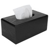 Black Wooden Tissue Box Napkin Case Elegant Style Tissue Holder