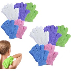 Guantes Exfoliantes Corporales 10 pcs – Set de 5 colores vibrantes YXAZEQX