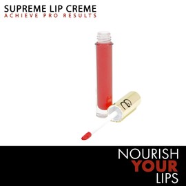 Gerard Cosmetics Supreme Lip Creme Blooming Hibiscus | Highly Pigmented, Fully Opaque, Coral Red Lip Gloss | Nourishing, Hydrating, Liquid Lipstick for Full Coverage Lip Color