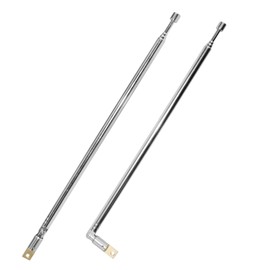 Aifeier ET 2Pcs Telescopic Antenna, 24 Inch Long 4 section Stainless Steel Radio Antenna for Audio, TV Tuners, Radio Receivers, Walkie Talkies