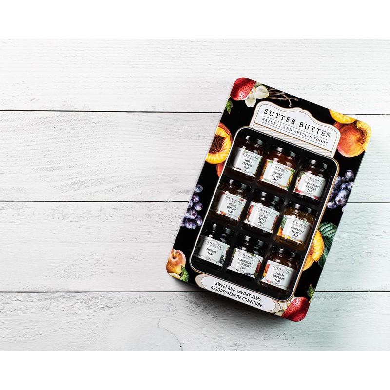Sutter Buttes Sweet and Savory Jams Assortment Gift Tin -