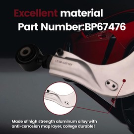 BP67476 2Pcs Alignment Rear Camber Kit with Aluminium Adjustable Camber Arms Fit for 2016-2021 Honda Civic,2018-2022 Honda Accord,2016-2021 Honda CR-V,2019-2020 Honda Insight, All New Adjustable Kit