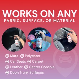 The Stink Solution Car Deodorizer Odor Eliminator For Strong Odor: Quickly Banish Smoke, Pet, Food, Sweat, & Other Foul Fmells! Safe Car Freshener for Seats & More! - 2 16 oz Bottles Coconut Mango