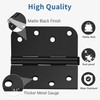 3 Pack Matte Black Door Hinges 4 Inch, Exterior Door