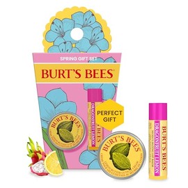 Burt's Bees Ideas de regalos - Set sorpresa de primavera, bálsamo labial de limón y crema para cutículas de mantequilla de limón, hidratante labial de