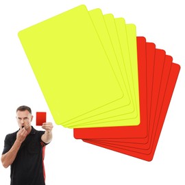 Xthrotsenk 10pcs Referee Cards, Professional Soccer Penalty Cards, Football Red Card Yellow Card Warning Ejection Delay Red Yellow Judge Cardss for Sports Game Competition Referee Accessory