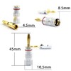 24K Gold Plated Banana Plugs Set of 14 with Screwdriver