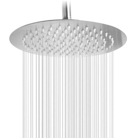 NearMoon Rain Shower Head, Ultra-Thin Design-Pressure Boosting, Awesome Some Experience, High Flow Stainless Steel Rainfall Head (10 Inch, Brushed Nickel)