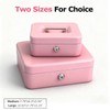 BOKE YOUNG 8" Cash Box with Money Tray, Pink, Medium