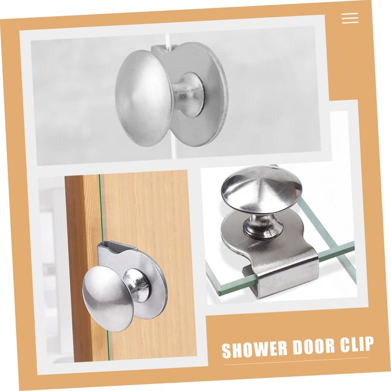 Mipcase 2pcs Glass Door Handles Pull Clamp for Shower Cabinet