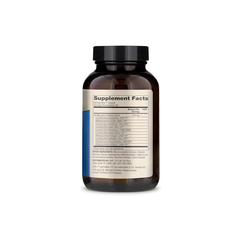 Dr. Mercola Complete Probiotics 180 Ct - 90 Servings- Twice