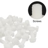 PATIKIL M6x20mm White Nylon Bolts Plastic Nuts Full Thread Head