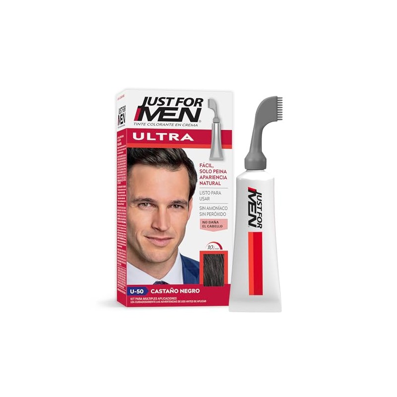 Just For Men Ultra, Tinte para Canas Castaño Negro U50