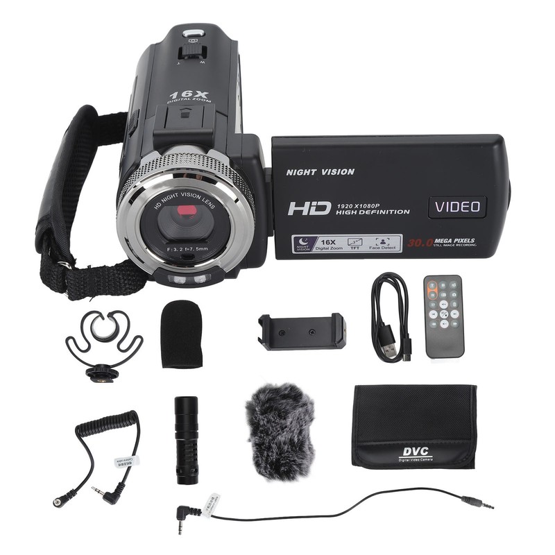 Video Camera Camcorder 30MP 1080P HD 3 Inch TFT LCD