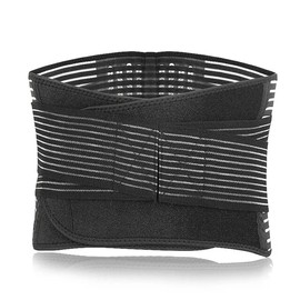 MOTRAIN Back Support Brace Belt, Trainer Protection Waist Belt, Multiple sports Sports Waist Support, Breathable Mesh Panels, 110cm XL, Black