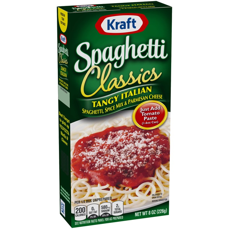 Kraft Spaghetti Classics Tangy Italian Easy Pasta Meal with Spaghetti,