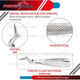 PRECISE CANADA: Set of 6 Dental EXTRACTING Forceps #51L Dental Extraction Instruments
