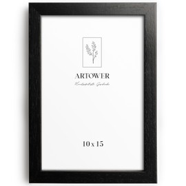 Artower® Picture Frame 10 x 15 cm Black Wood Thin Frame Poster Frame Large Vintage Collage Picture Frame Black Wood 10 x 15 cm Wooden Picture Frame Poster Frame Real Wood