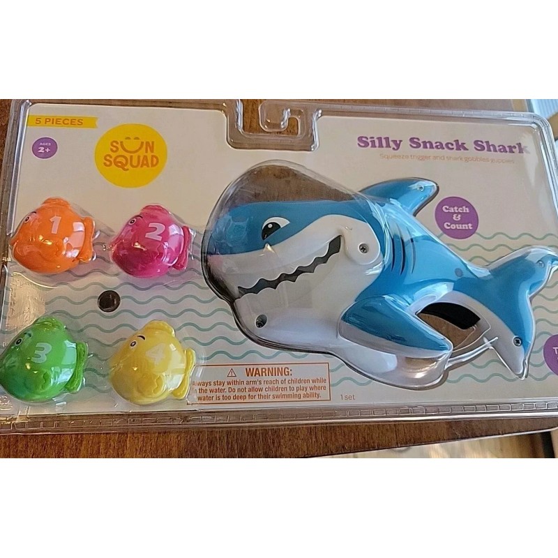 sun squad Silly Snack Shark Pool Toy 5 Piece -