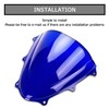PSLER Windshield Windscreen Double Bubble for Suzuki GSXR600 GSXR750 K11