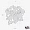 Wraith SprayWorks Skull Stack #1 - Reusable Airbrush Stencil Template