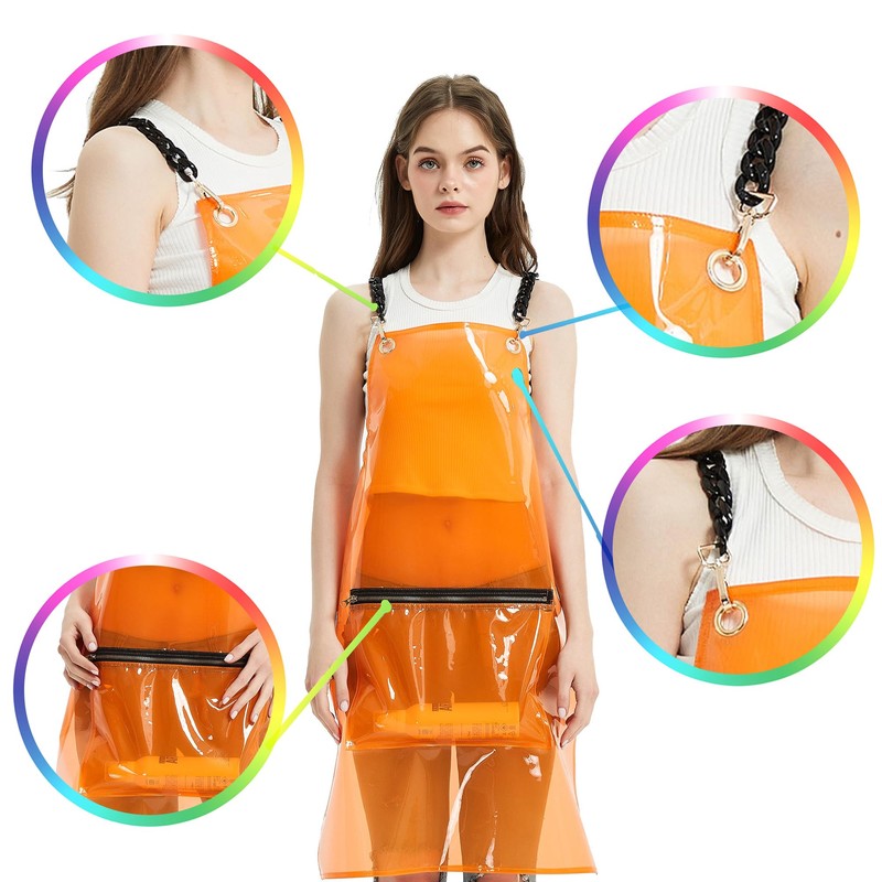 MIKI WELL Waterproof Apron with Pocket - TPU Hairdressing Apron