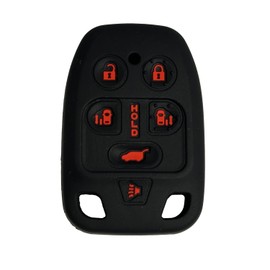 Key Fob Cover for Honda Odyssey: 6 Buttons Silicone Remote Case Protector Fit for Honda Odyssey 2011 2012 2013 35118TK8A30 35118TK8A40 N5FA04TAA 3248AA04TAA 35118TK8A20 (Black1)