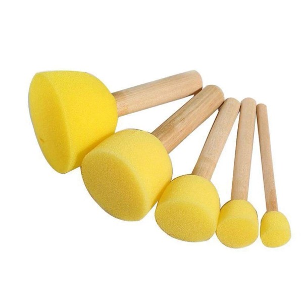 Esowemsn 2 Sets of (5 Sizes/Set) 10pcs Round Stencil Sponge