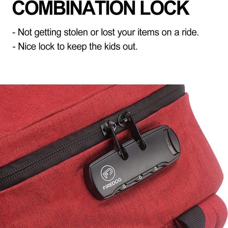 FIREDOG Mini Smell Proof Backpack with Lock for Men Women