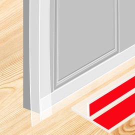 ToLanbbt T-Shaped Door Draft Stopper 1.97 in x 20 FT Silicone Weather Stripping Door Seal Double-Sided Adhesive Draft Seal Tape for Doors Windows and Shower Glass Gaps, Side, Frame, Clear