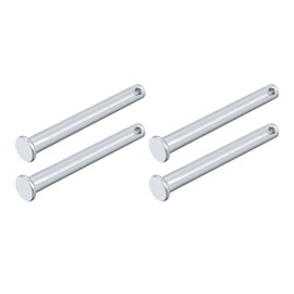 METALLIXITY Clevis Pins (8 mm x 80 mm) Single Hole Flat Head Carbon Steel Closure Pin - for Metal Appliances Furniture Assembly Industrial DIY Pack of 4