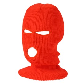 LIMSE HIPHOP Balaclava Balaclava, Knit Hat, Face Mask, Lightweight, Windproof, Dance, Bike, Survival Game, Cold Protection, fluorescent pink