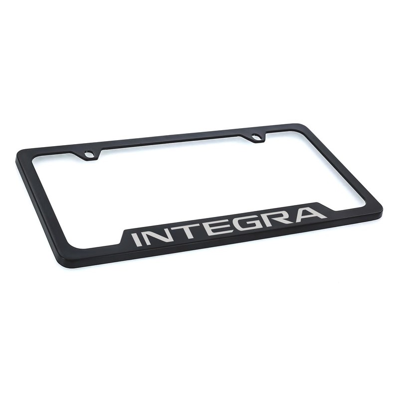 ACURA Integra License Plate Frame - Black Powder Coated Engraved