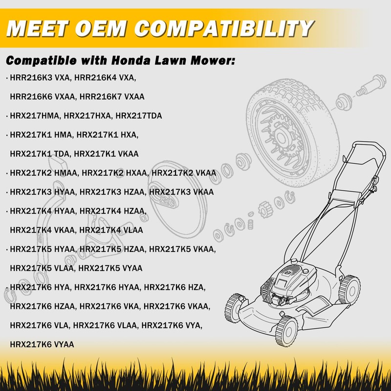 XaXmTee 2 Pcs 9" HRX217 Lawn Mower Rear Wheels Kit