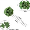 Gankar Sage Green Roses Artificial Flowers 25pcs, Sage Green Artificial