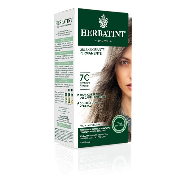 HERBATINT 7C Ash Blonde Hair Color, 135 ML