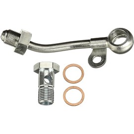 Gates TL287 Turbocharger Oil Feed Line - Stainless Steel x 4" W/Banjo Bolt, 2 Washers