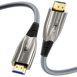 6M HDMI 2.1 cable 8K@60Hz 4K@120Hz Ultra high definition high-speed fiber optic nylon braided lead 48Gbps supports eARC HDR10 HDCP 2.2 and 2.3 DTS: X 3D CEC compatible with all HDMI devices PC/HDTV