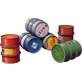 Mini Art 24009 1:24 German Petrol and Oil Barrels 1930-1950 Faithful Replica Model Building Plastic Kit Crafts Hobby Gluing Model Kit Assembly Unpainted