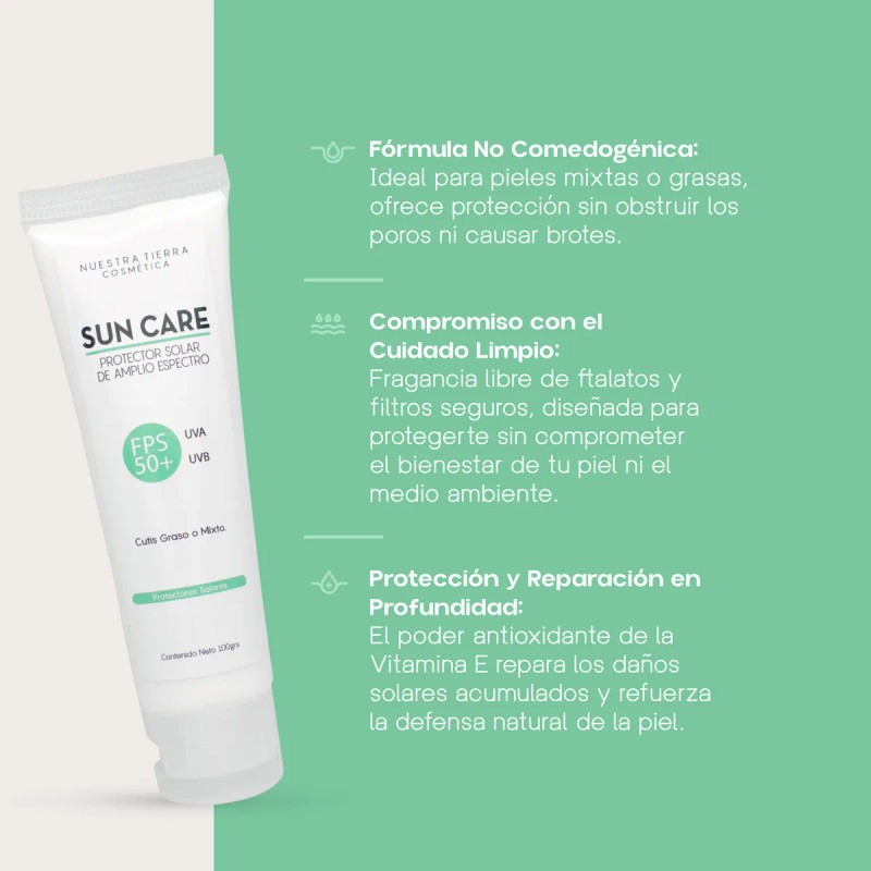 Protector Solar En Gel Para Cutis Graso/mixto Fps 50+