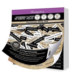 Hunkydory Crafts Just My Type Sentiment Strip Pad, White, (PAD101)
