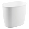 iDesign Small Oval Plastic Bathroom Trash Set of 2-White Waste