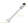 VOSAREA 7mm Dual Heads Ratchet 180 Degree Flexible Pivoting Head