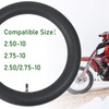 2-Pcs 2.50-10 Dirt Bike Tube 2.50/2.75-10 2.50-10 Inner Tube Straight