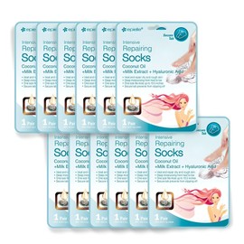 Epielle Intensive Repairing Coconut Foot Care Pack, 1 pack, 12 pieces, 16g / 에피엘르 인텐시브 리페어링 코코넛 풋케어 팩, 1개입, 12개, 16g
