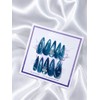 Midnight Aurora handmade nail tip - short almond / 미드나잇