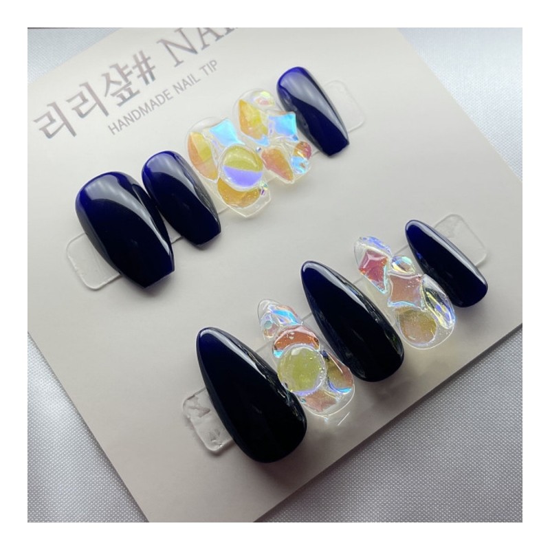 UruUru Stars in the Night Sky Handmade Nail Tips -