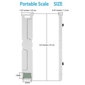 Folding Digital Kitchen Scale, Highly Accurate Compact Small Scale with LCD Display, Portable Travel Scale Multiple Units Supported for Measuring Intake of Healthy, White