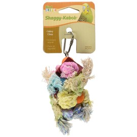 Penn-Plax Shaggy Kabob Bird Toy, Keeps Small Bird Breeds Stimulated and Entertained for Hours (BA930) Small