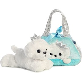 Aurora® Fashionable Fancy Pals™ Peek-A-Boo Princess Puppy Stuffed Animal - On-The-go Companions - Stylish Accessories - Multicolor 7 Inches